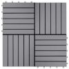 Decking Tiles 10 pcs Gray Wash 11.8"x11.8" Solid Acacia Wood