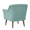 Shelby Aquamarine Teal Woven Fabric Oversized Armchair