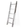 Farmhouse 4.5 Ft Wall Leaning Wood Blanket Quilt Storage Ladder Towel Rack, Bathroom Bedroom Decorative Shelf - Vintage White XH