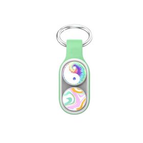 Best-seller Finger Decompression Toy Pop Puck Fidget Toys Hand Spinner Magnet Toys Colorful Decompression Toys For Adults Kids Gifts Key Chain (Color: light green)