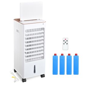 65W 3-in-1 Evaporative Air Cooler features top & bottom water tanks working simultaneously to circulate water around the unit for enhanced cooling eff (Color: as Pic)