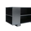 TV Stand for TVs up to 65-Inch Flat Screen, Mid-Century Modern Entertainment Center with 8 Open Shelves, Universal TV Storage Cabinet for Living Room