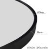 SDKOA Large Round Mirror 32 Inch with Black Aluminum Frame for Wall Decor;  Bathroom Big Circle Mirror Modern Style Wall Hanging for Bedroom;  Living